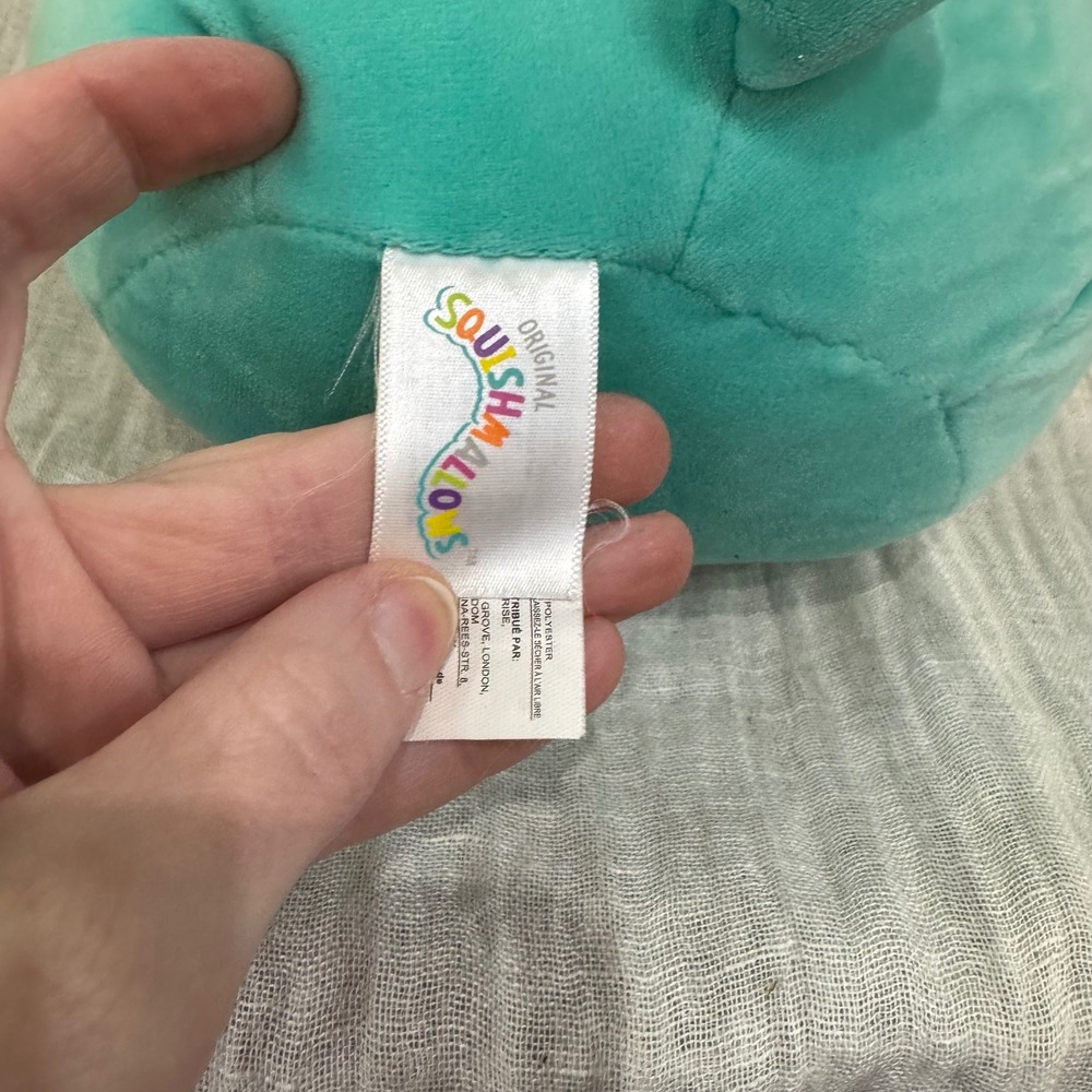 Original Squishmallow Teal Bunny Rabbit Plush Toy 7 inch Squishy - Picture 9 of 12